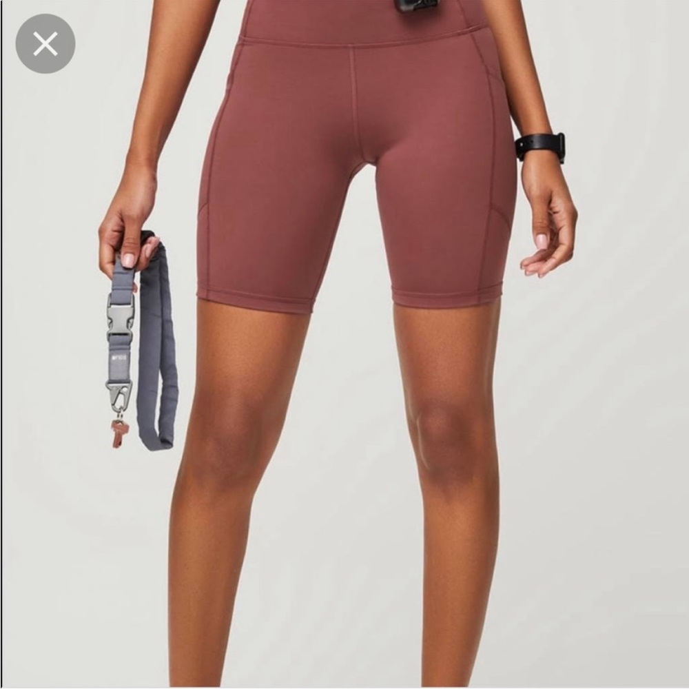 Figs Mauve Underscrub Bike Shorts